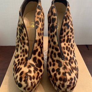 Christian Louboutin Ponyhair Ankle Booties